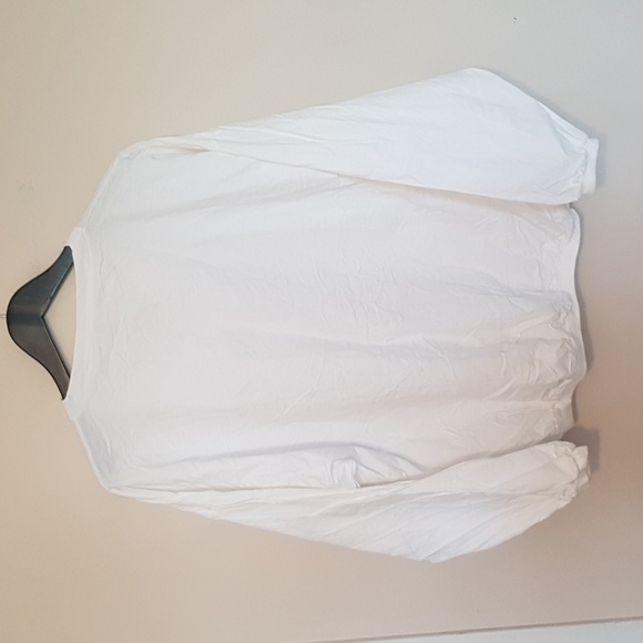 SUPERFINE white cotton shirting long sleeve minimalist sweatshirt style… - Picture 5 of 5